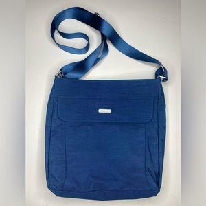 Baggallini Blue Hobo RFID Crossbody Bag EUC